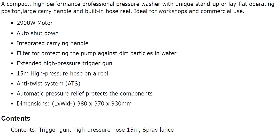 גרניק מכונת שטיפה בלחץ קרשר KARCHER HD 6-13 CX PLUS 2900W